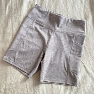 American Eagle Outfitters Light Gray Pocket Bike Shorts